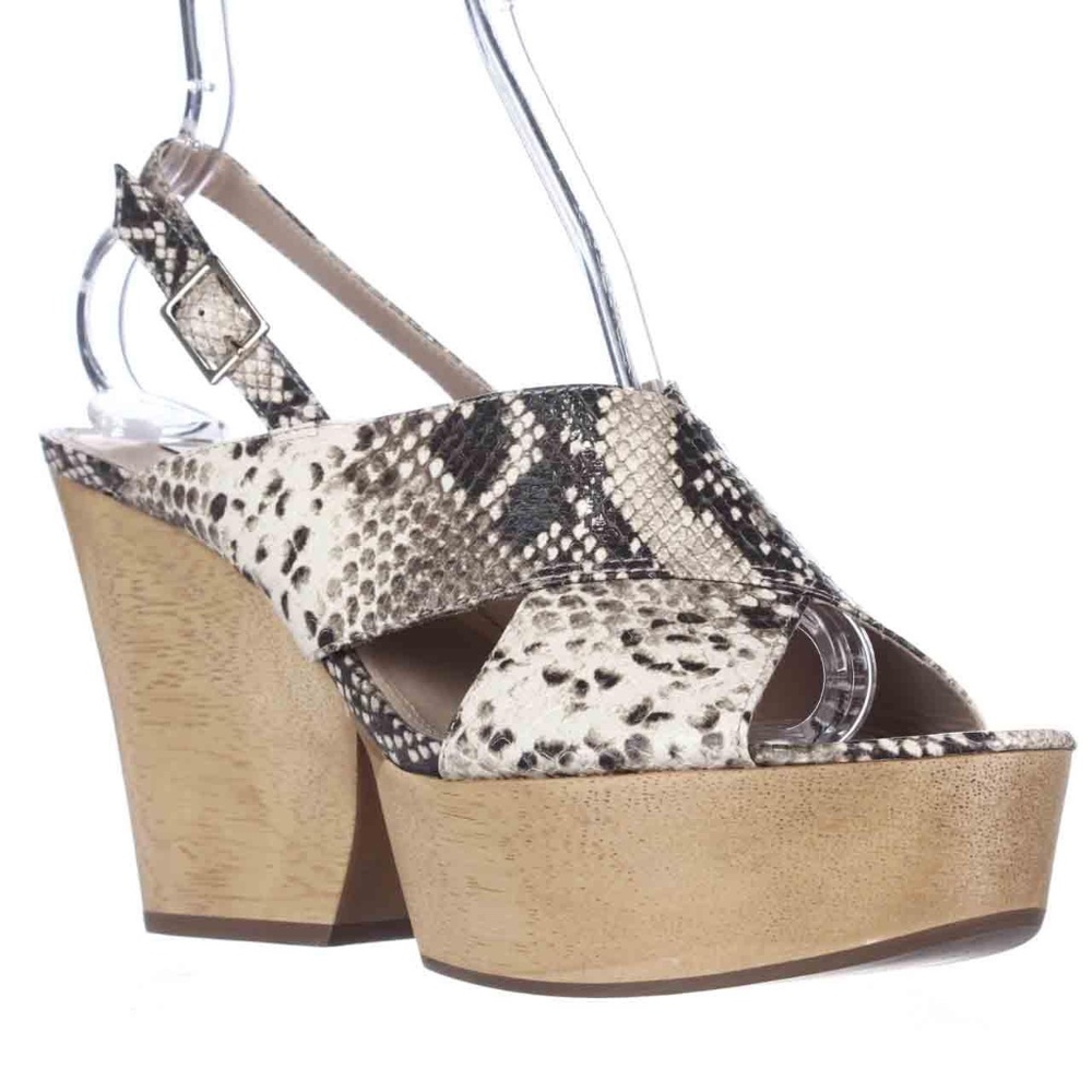 Diane von Furstenberg Liberty Snake Print Platform Sandals
